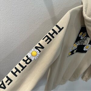 The North Face Tan Hoodie with Daisy Accents